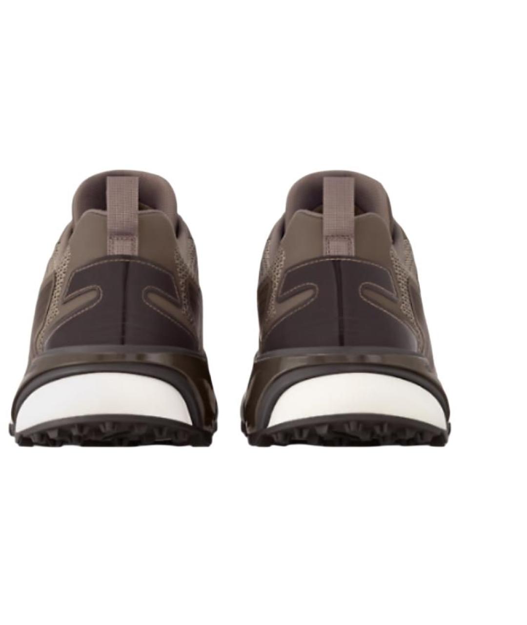 LOUIS VUITTON Коричневые текстильные низкие кроссовки / кеды, фото 5