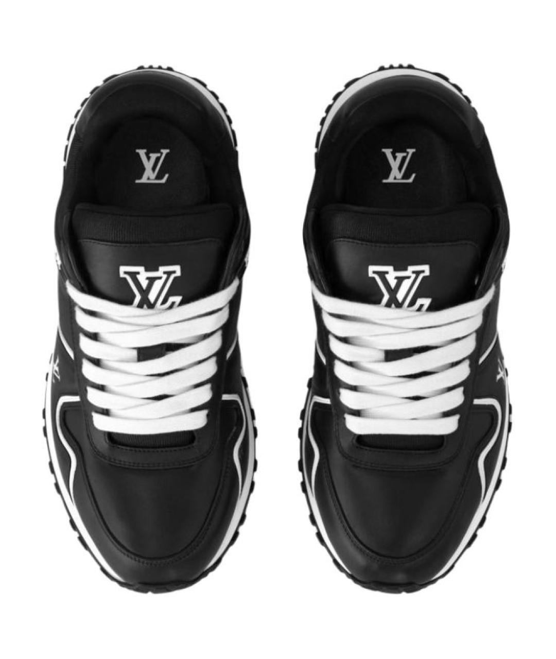 LOUIS VUITTON Черные кожаные низкие кроссовки / кеды, фото 4