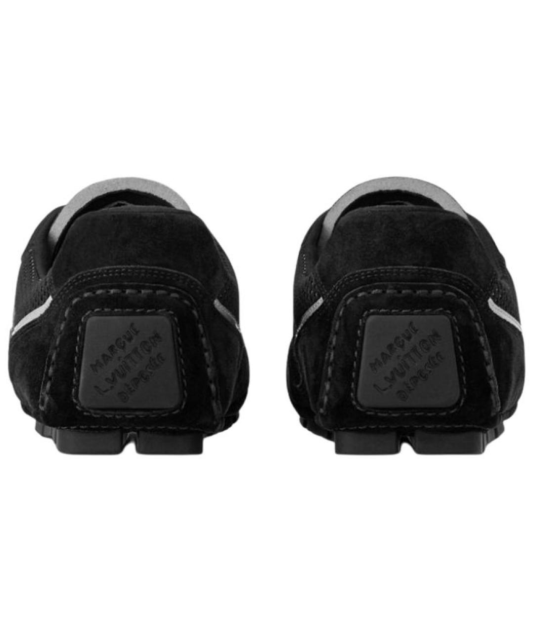 LOUIS VUITTON Черные кожаные низкие кроссовки / кеды, фото 3