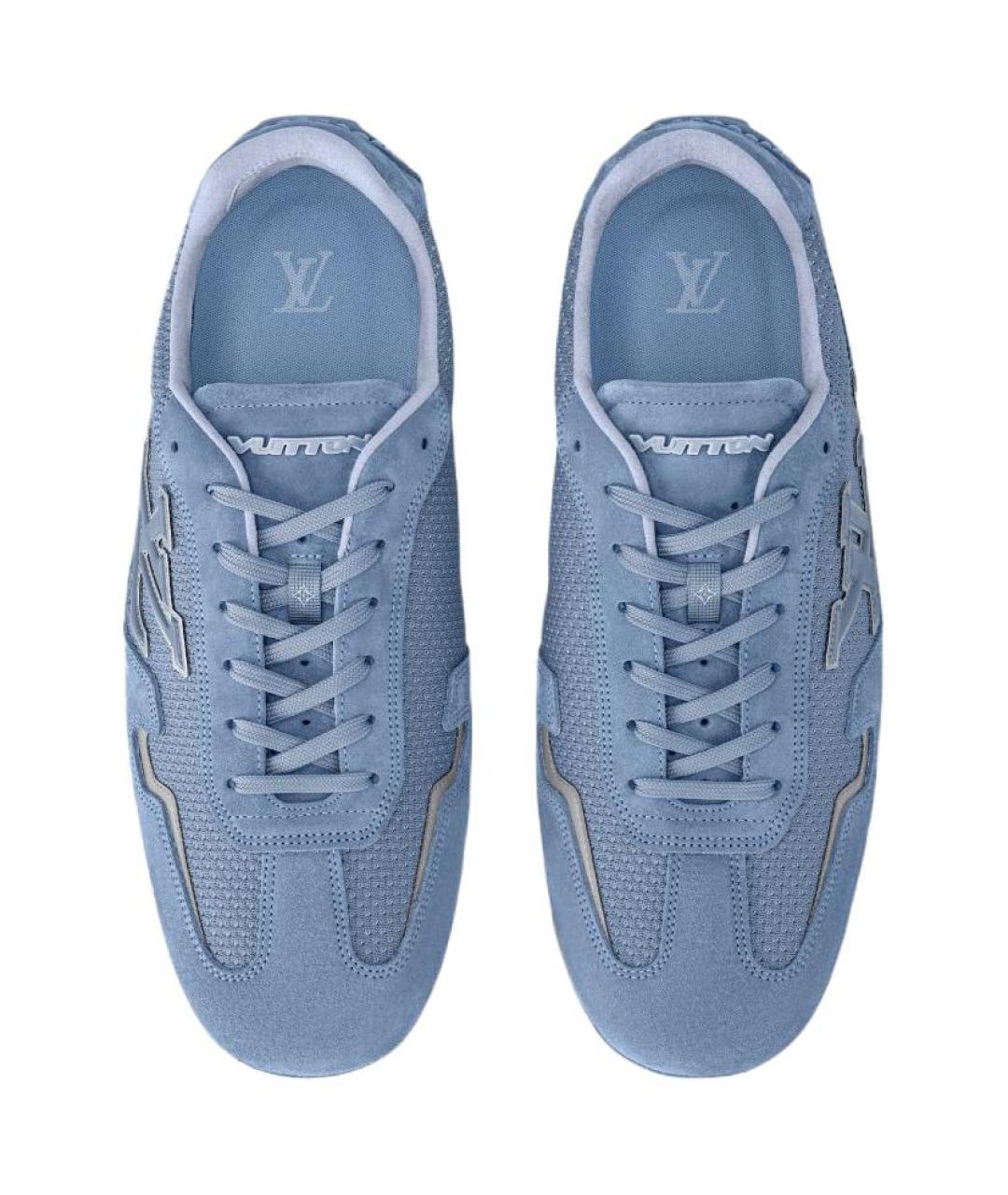 LOUIS VUITTON Голубые низкие кроссовки / кеды, фото 4
