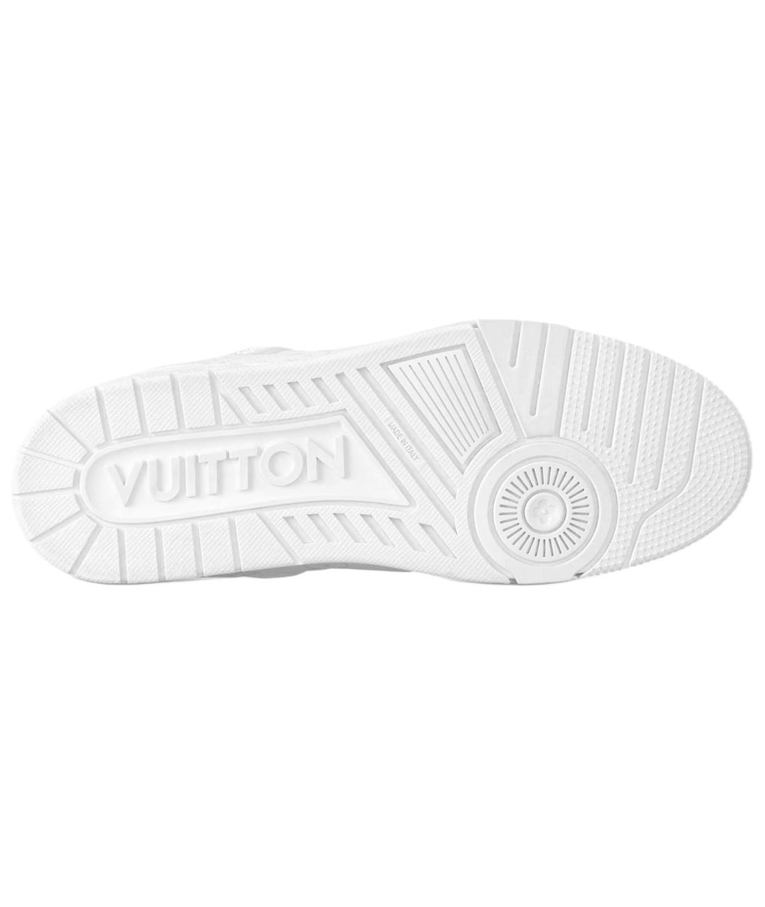 LOUIS VUITTON Белые кожаные низкие кроссовки / кеды, фото 5