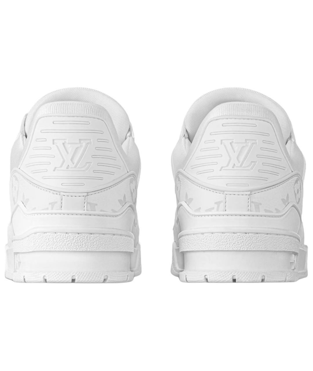 LOUIS VUITTON Белые кожаные низкие кроссовки / кеды, фото 4