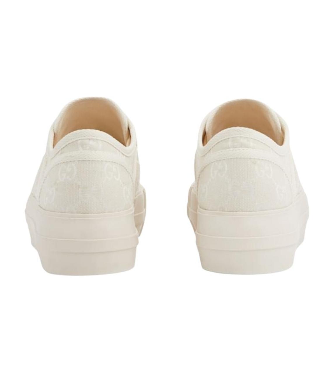 GUCCI Бежевые текстильные кроссовки, фото 5