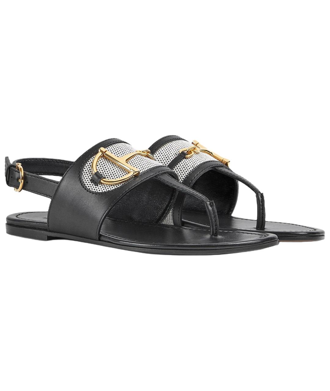 GUCCI Черные кожаные сандалии, фото 3