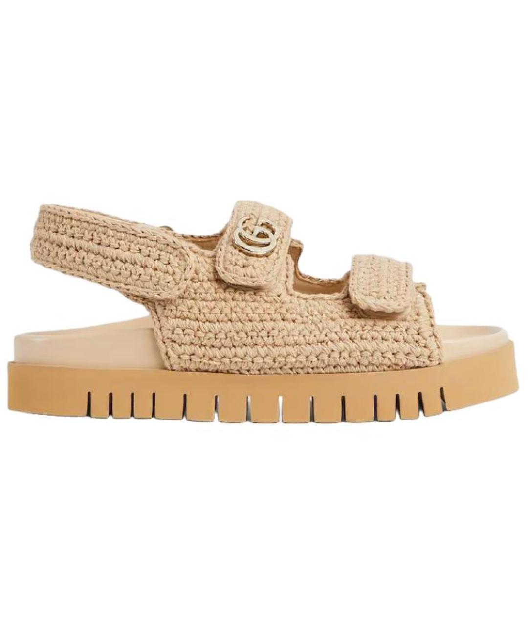 GUCCI Бежевые сандалии, фото 1