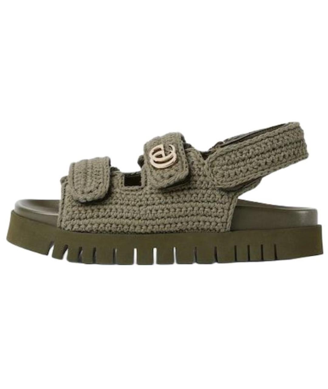 GUCCI Зеленые сандалии, фото 2
