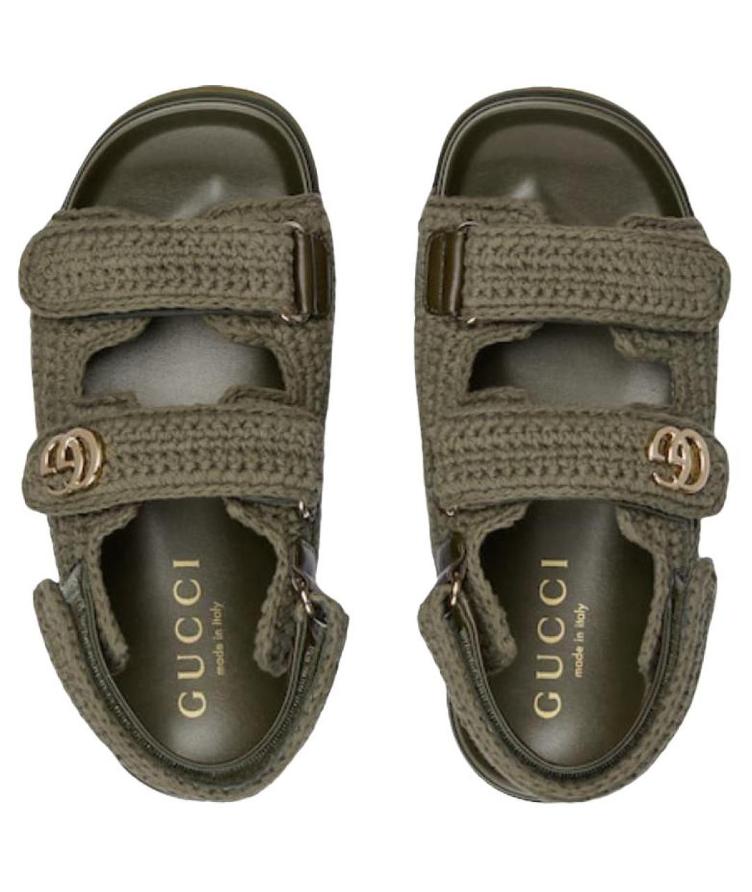 GUCCI Зеленые сандалии, фото 3