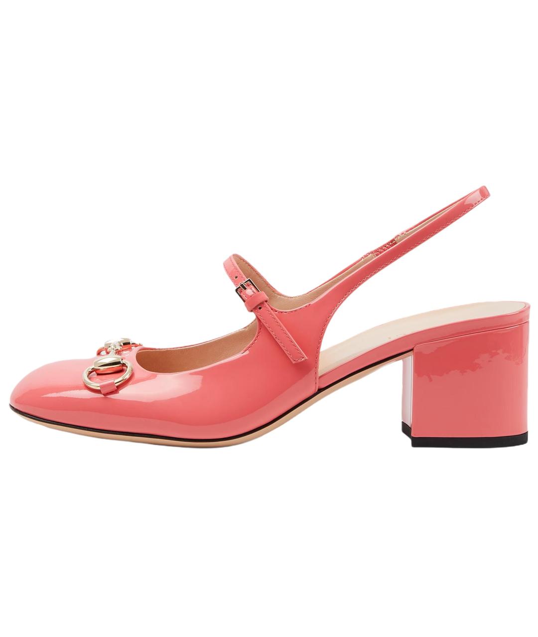 GUCCI Розовые туфли из лакированной кожи, фото 2