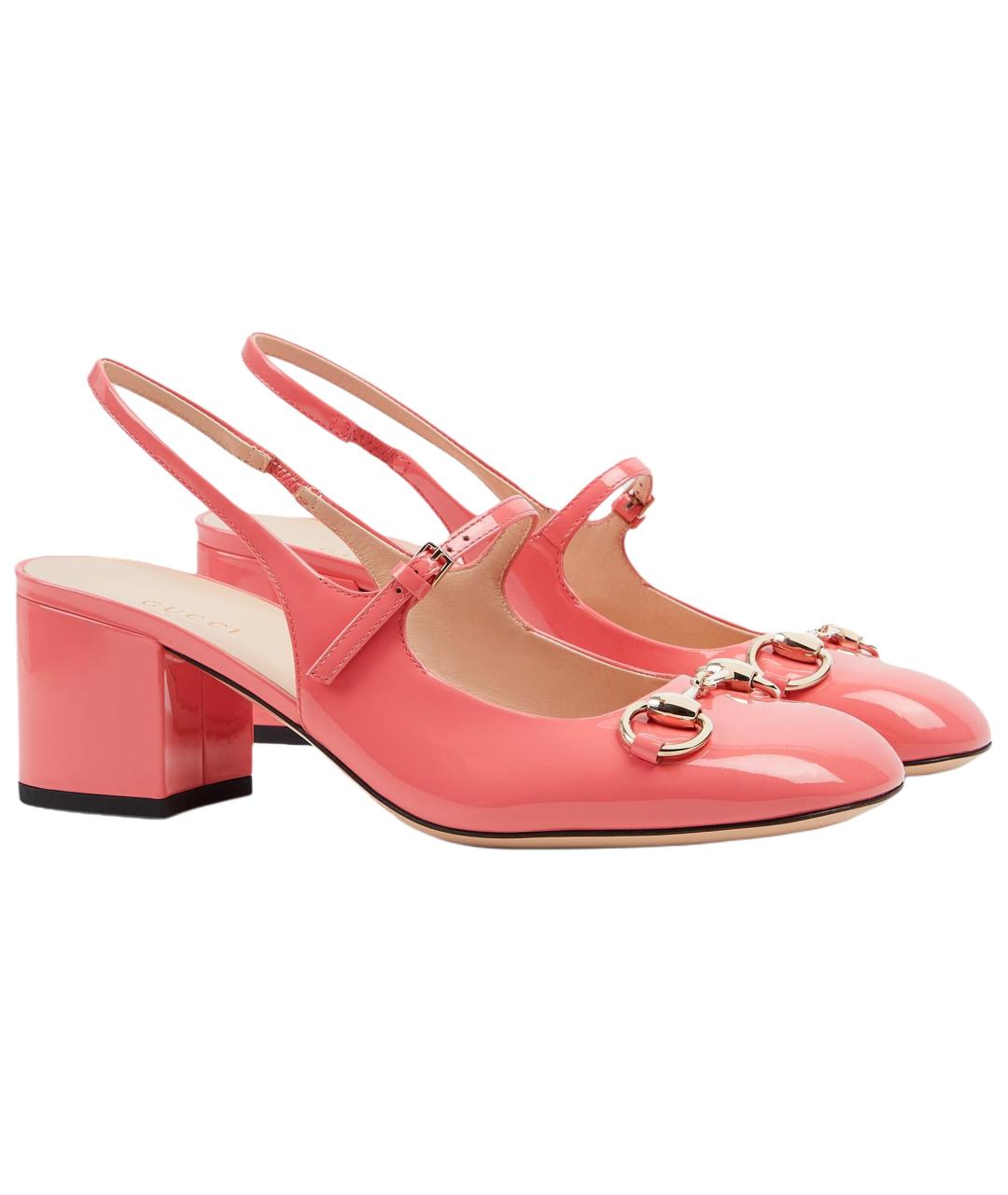 GUCCI Розовые туфли из лакированной кожи, фото 3