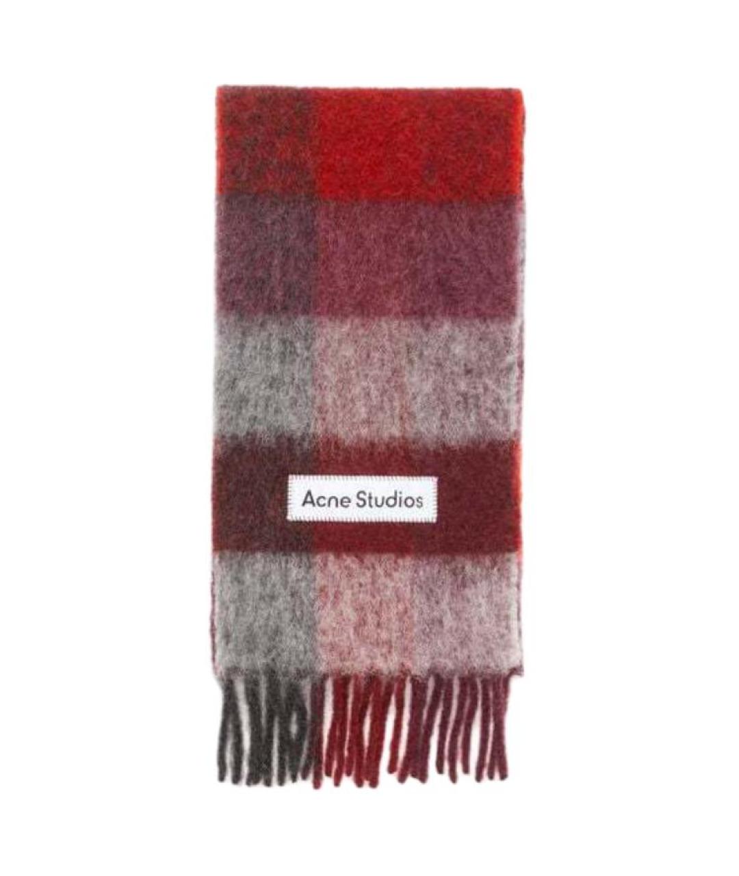 ACNE STUDIOS Красный шерстяной шарф, фото 1