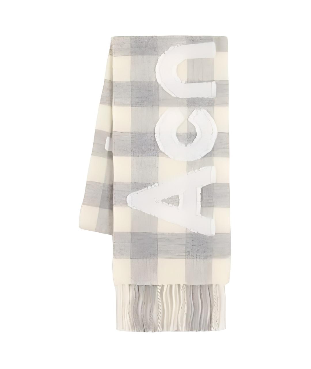 ACNE STUDIOS Серый шарф, фото 1