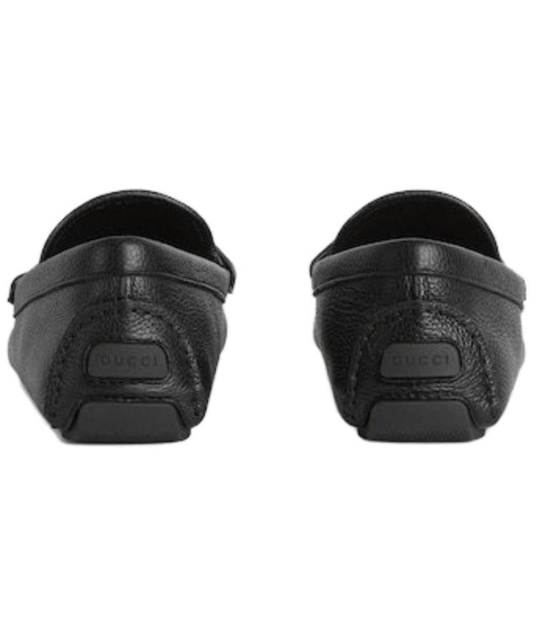 GUCCI Черные кожаные лоферы, фото 5