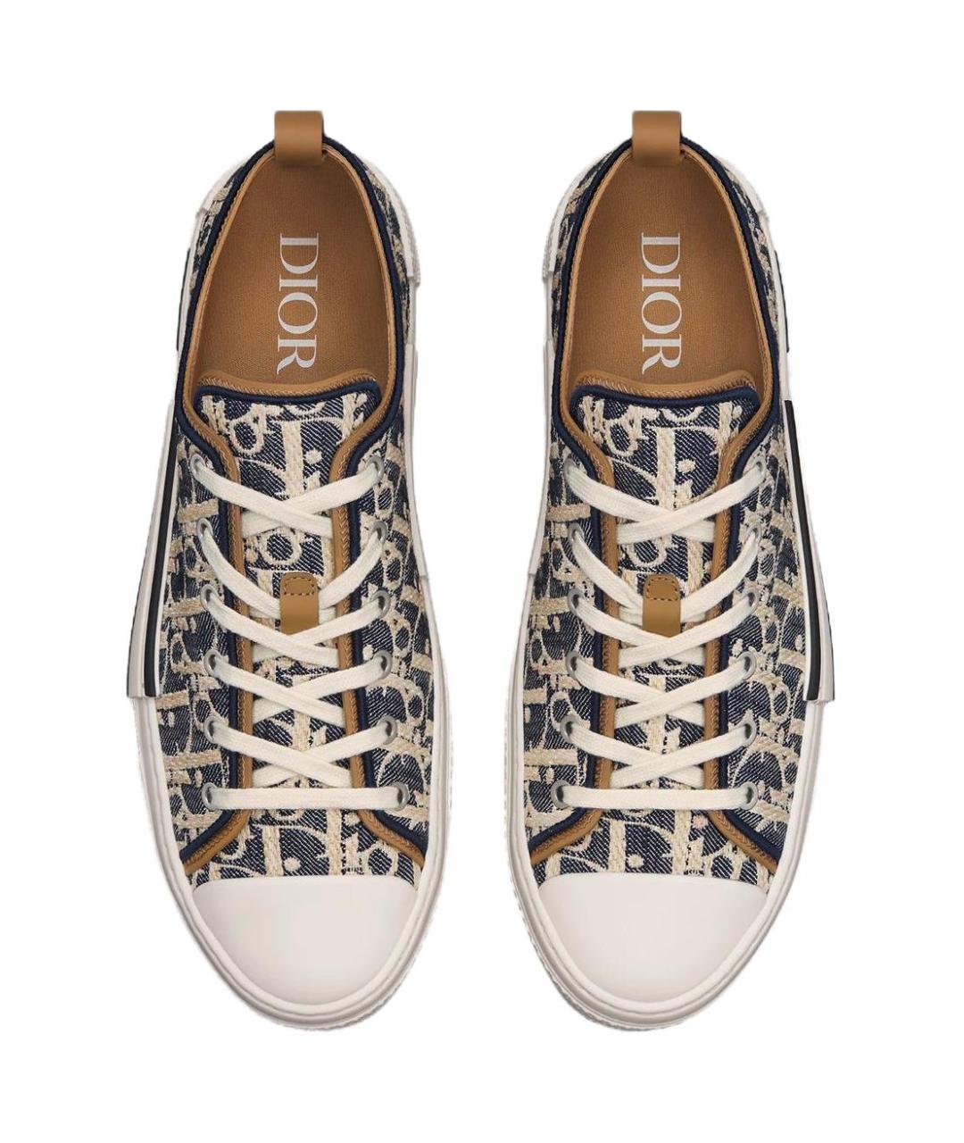 CHRISTIAN DIOR Синие текстильные кеды, фото 4