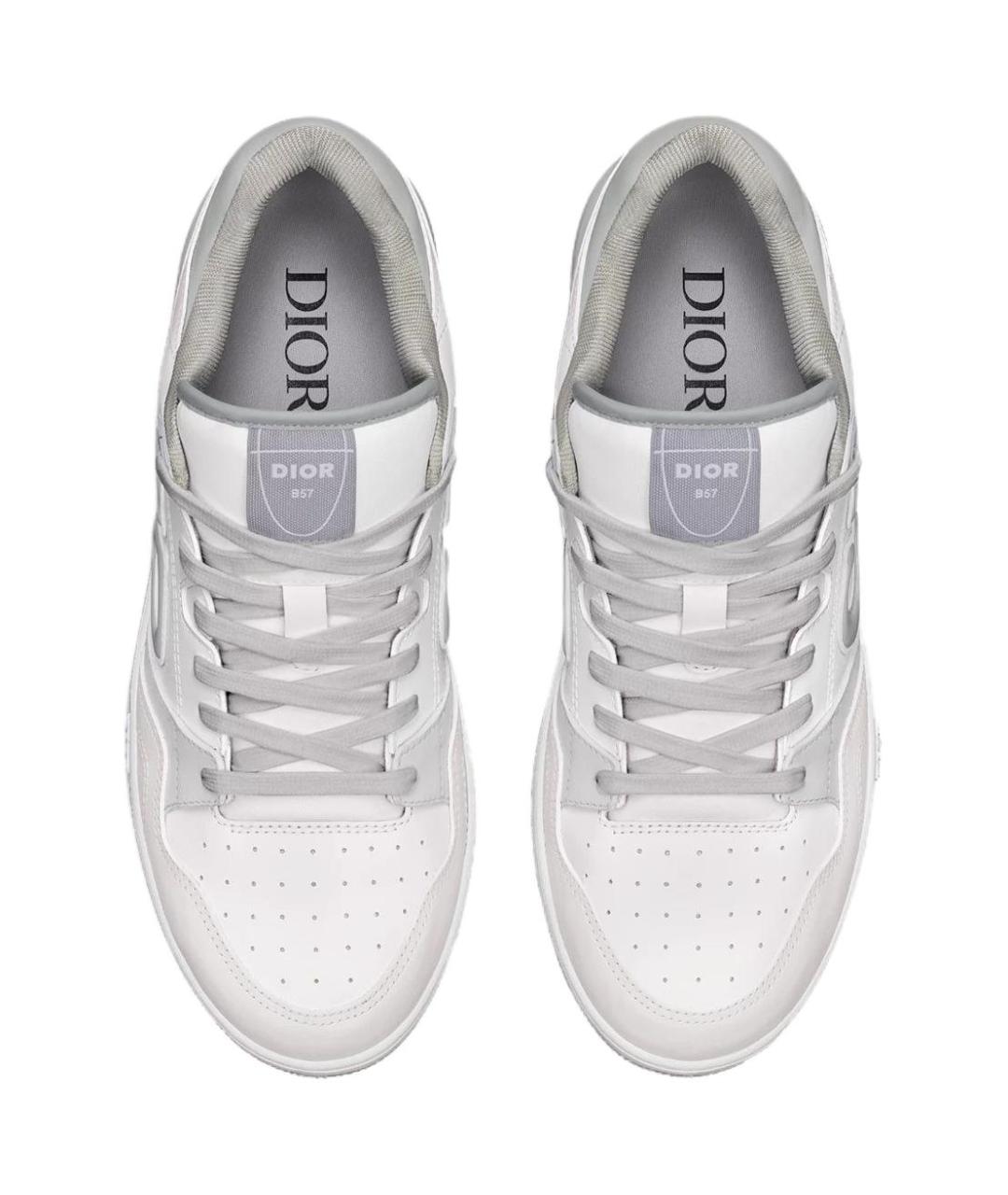 CHRISTIAN DIOR Белые бархатные низкие кроссовки / кеды, фото 4