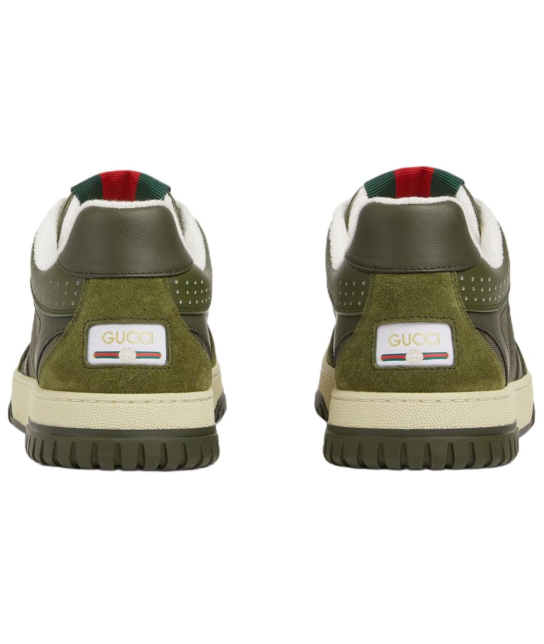 GUCCI Зеленые низкие кроссовки / кеды, фото 4