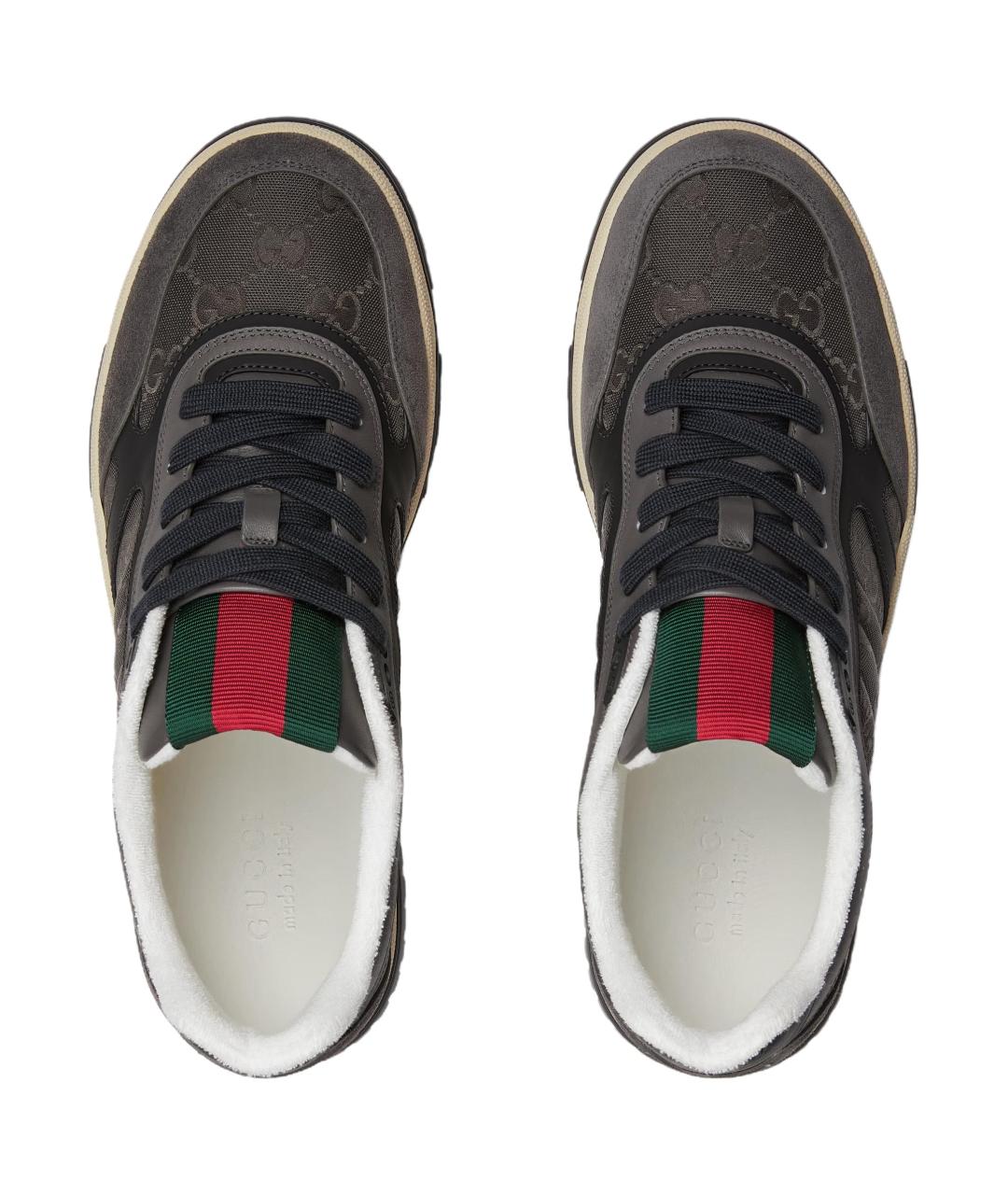 GUCCI Серые низкие кроссовки / кеды, фото 4