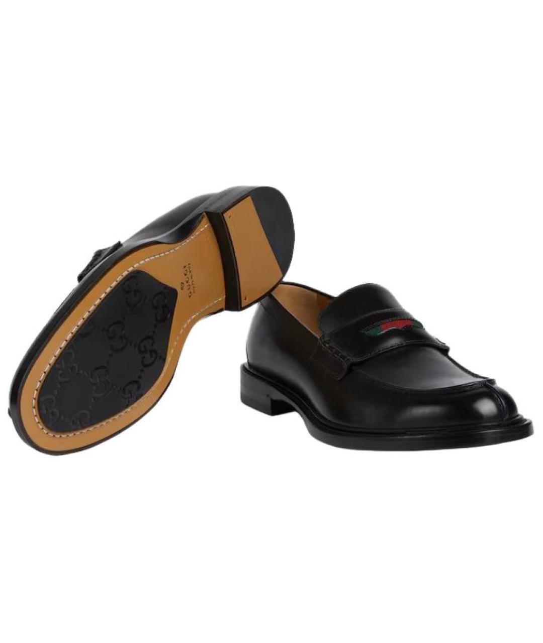 GUCCI Черные кожаные лоферы, фото 6