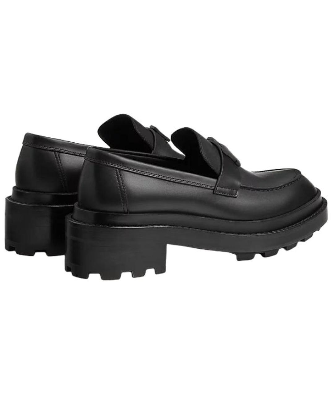 HERMES Черные кожаные лоферы, фото 4