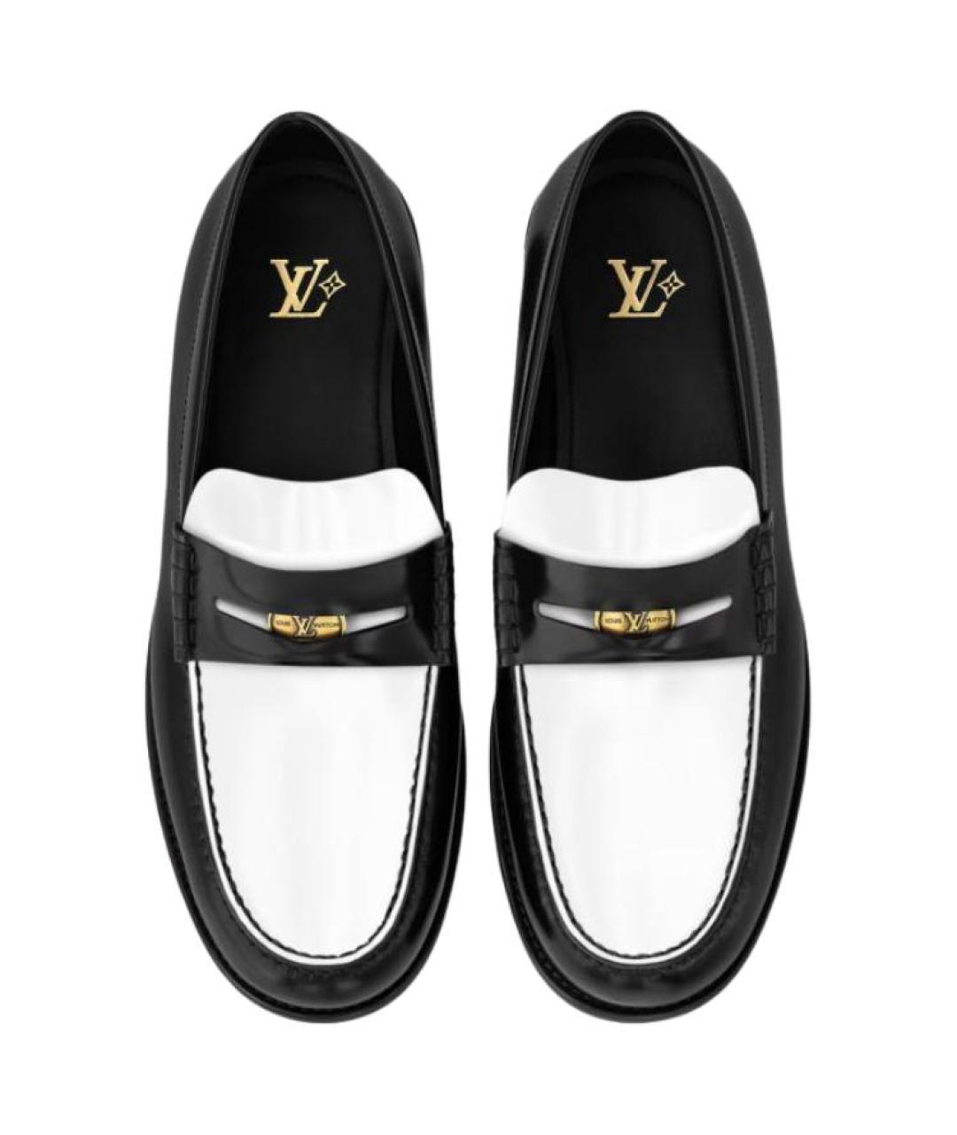 LOUIS VUITTON Черные кожаные лоферы, фото 4