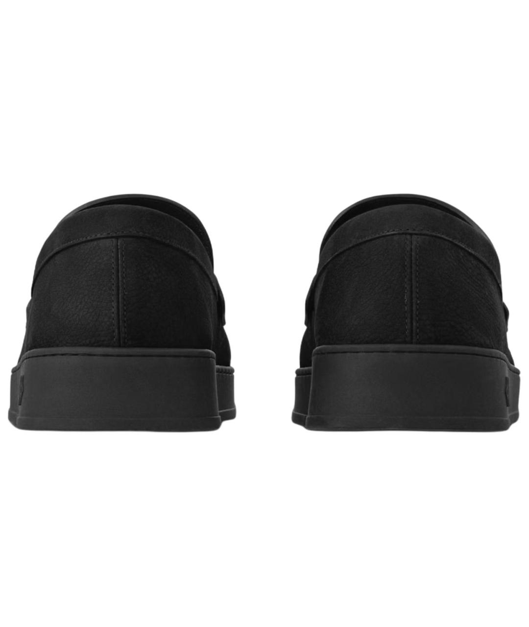 LOUIS VUITTON Черные замшевые лоферы, фото 4