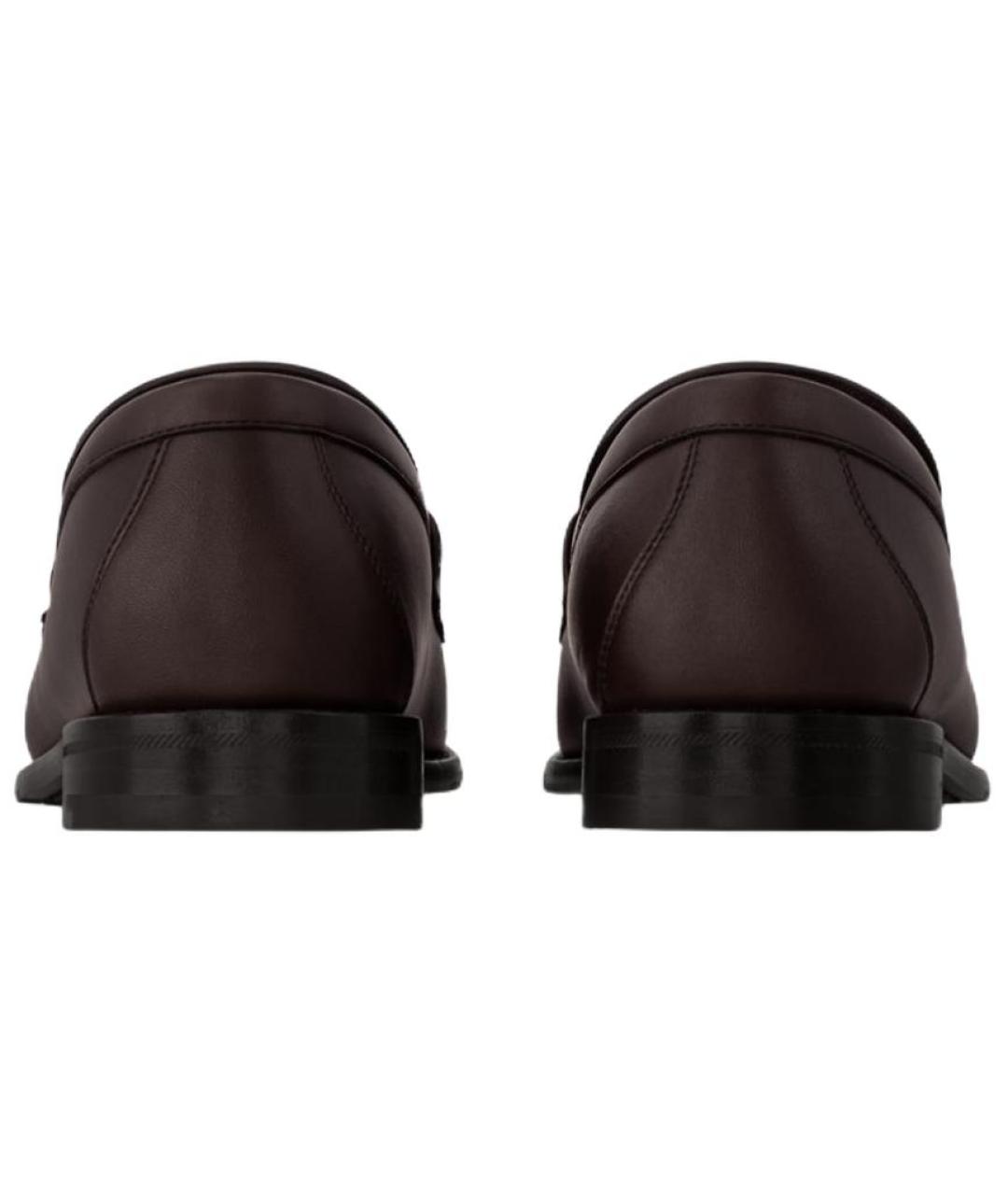 LOUIS VUITTON Коричневые кожаные лоферы, фото 4