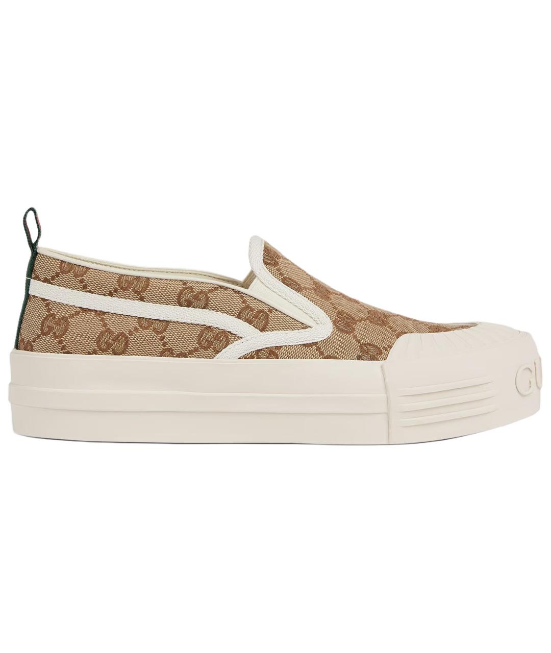 GUCCI Коричневые слипоны, фото 1