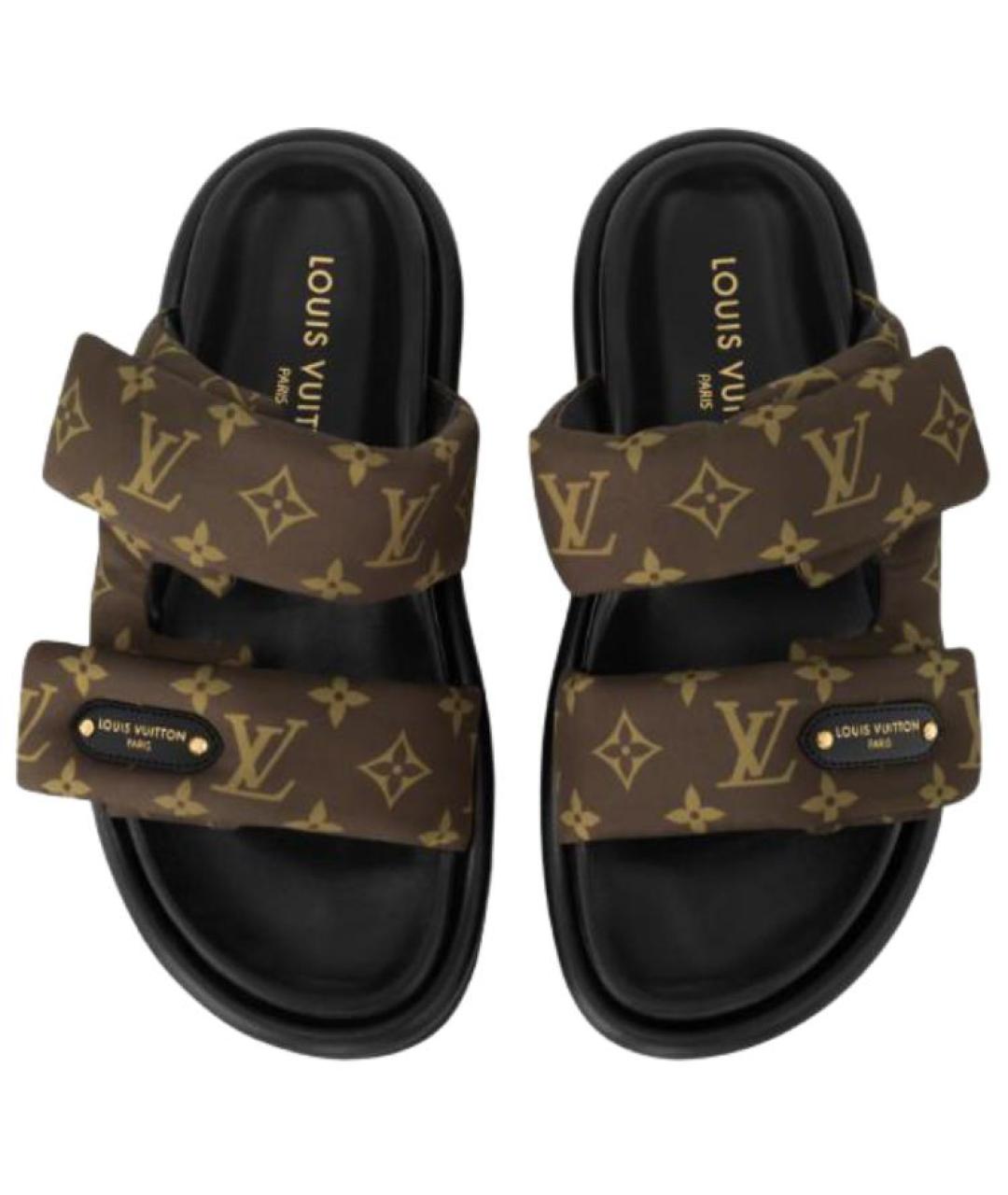 LOUIS VUITTON Кожаные сандалии, фото 4
