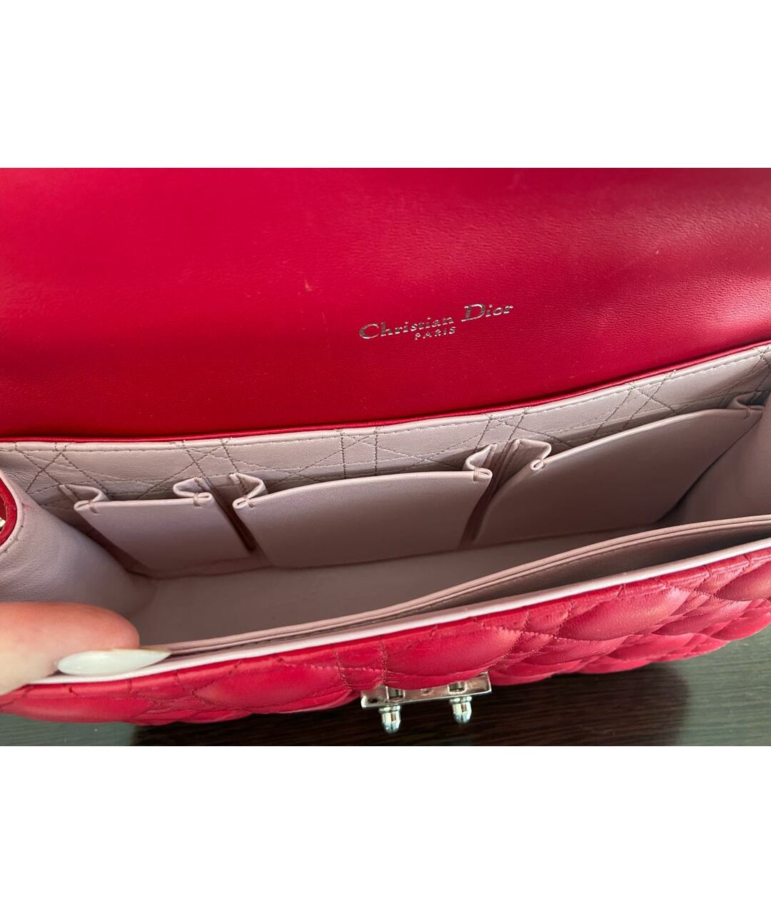 CHRISTIAN DIOR PRE-OWNED Красная кожаная сумка тоут, фото 5