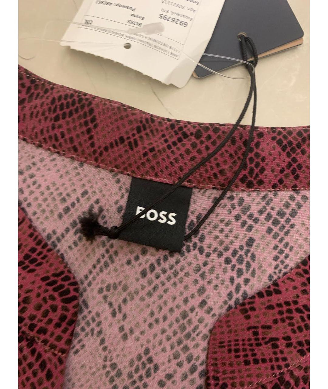 HUGO BOSS Бордовая шелковая блузы, фото 4