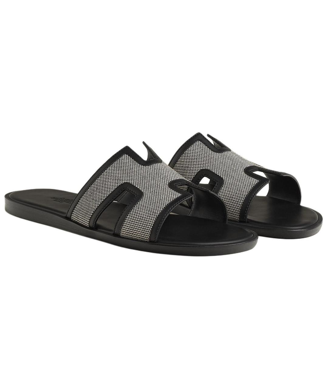 HERMES Черные сандалии, фото 2