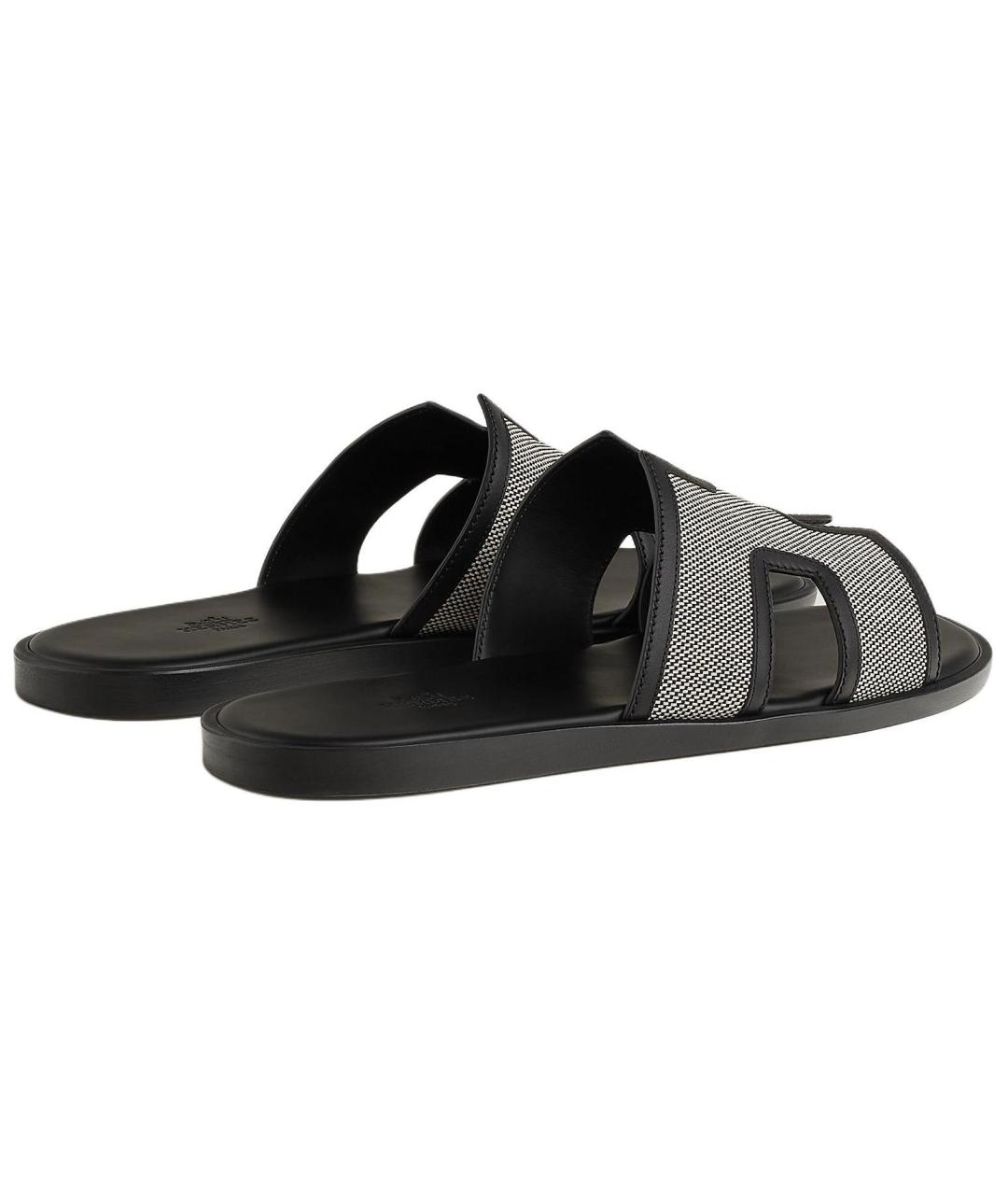 HERMES Черные сандалии, фото 3