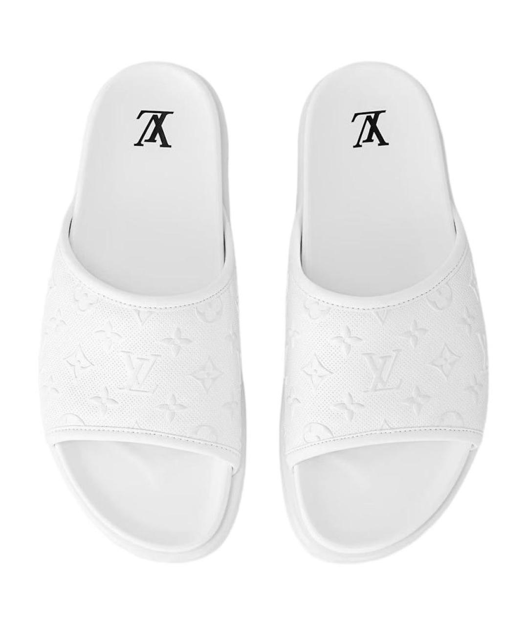 LOUIS VUITTON Белые шлепанцы, фото 4