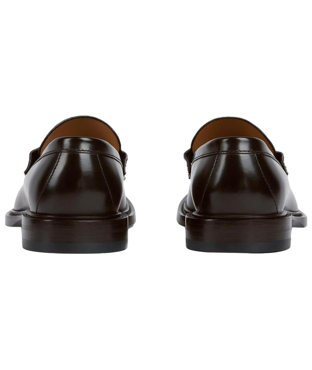 GUCCI Коричневые кожаные лоферы, фото 4