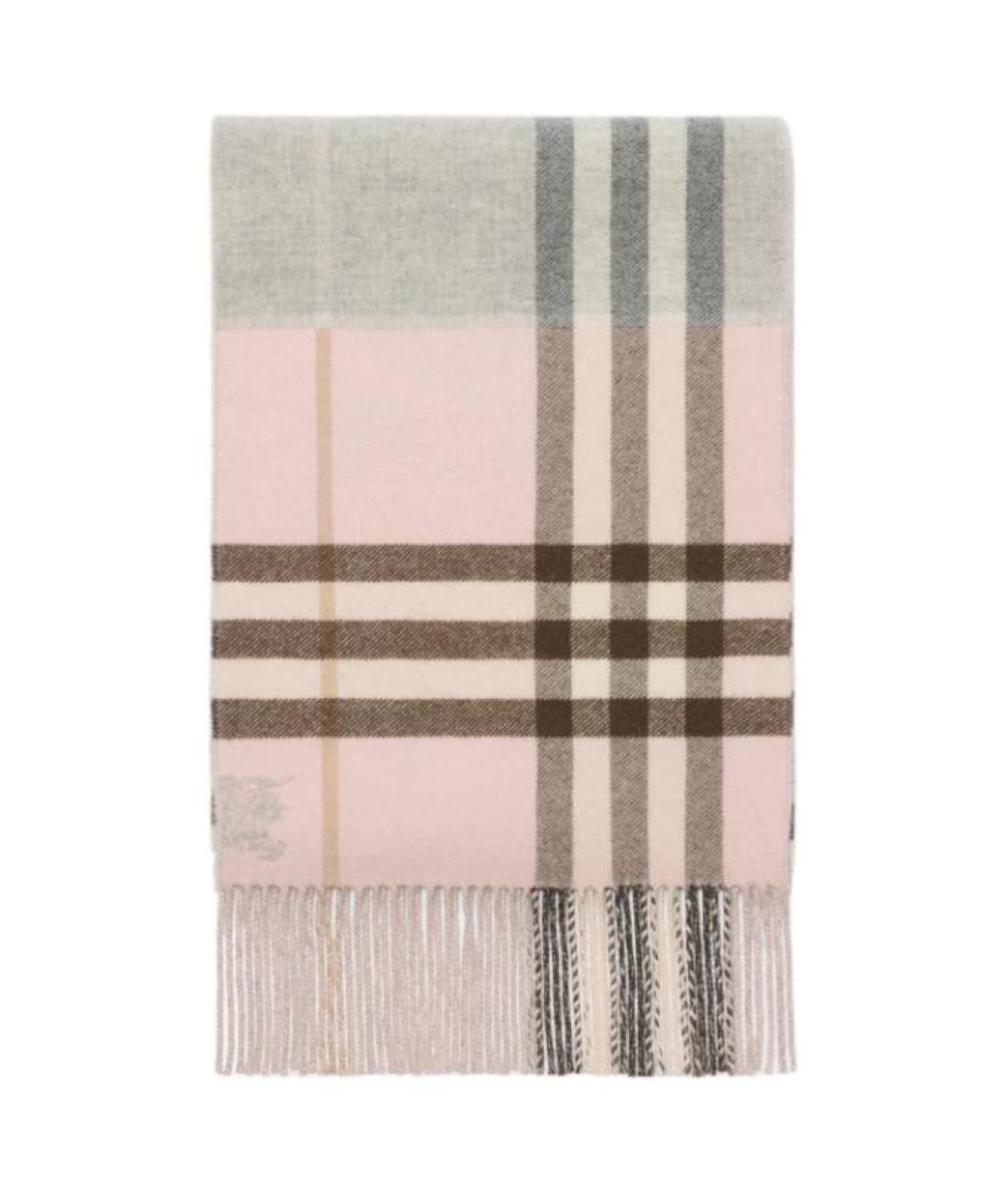 BURBERRY Розовый кашемировый шарф, фото 2