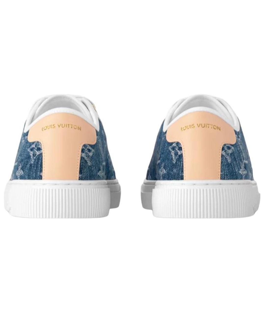 LOUIS VUITTON Синие текстильные кеды, фото 4