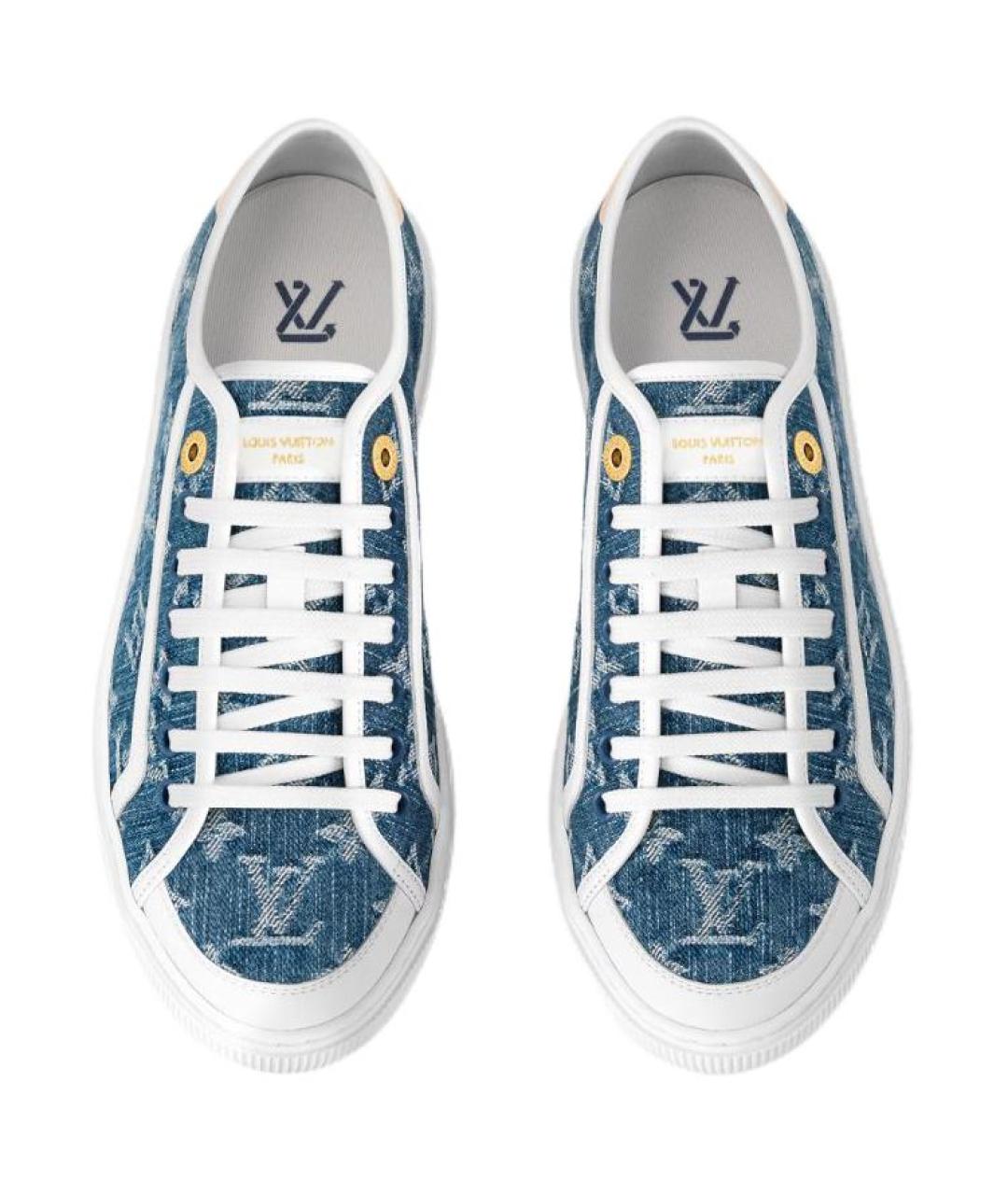 LOUIS VUITTON Синие текстильные кеды, фото 3