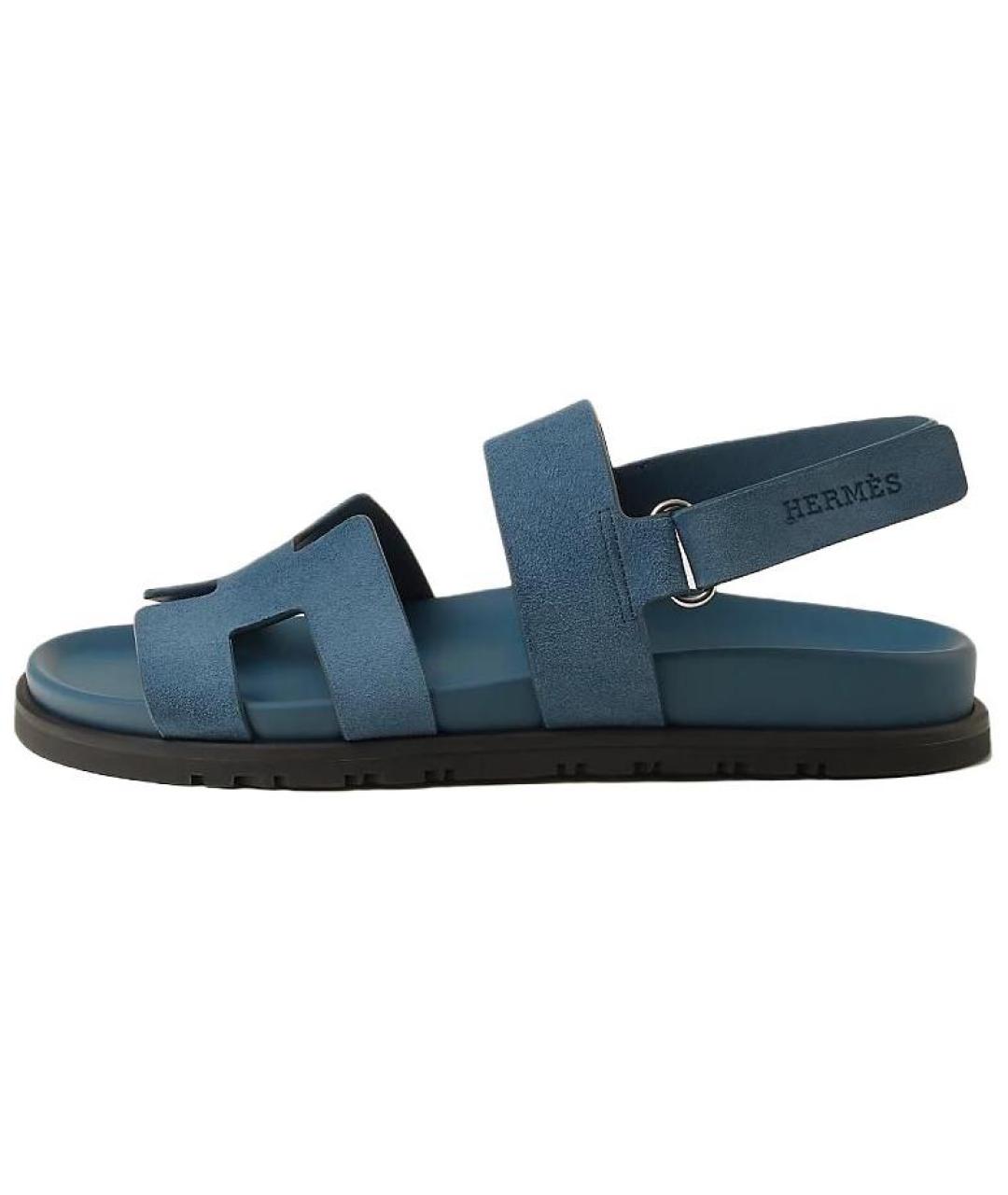 HERMES Синие сандалии, фото 2