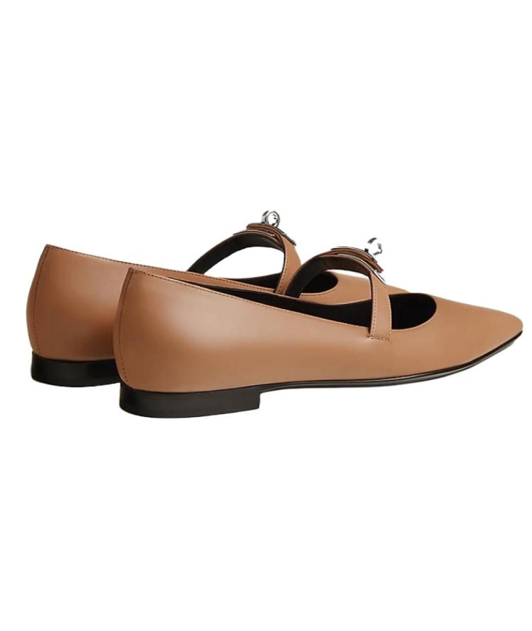 HERMES Коричневые туфли, фото 4