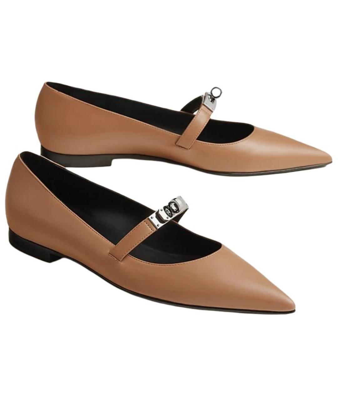 HERMES Коричневые туфли, фото 3