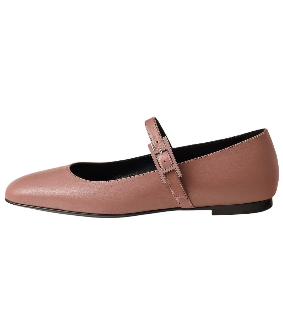 HERMES Розовые туфли, фото 2