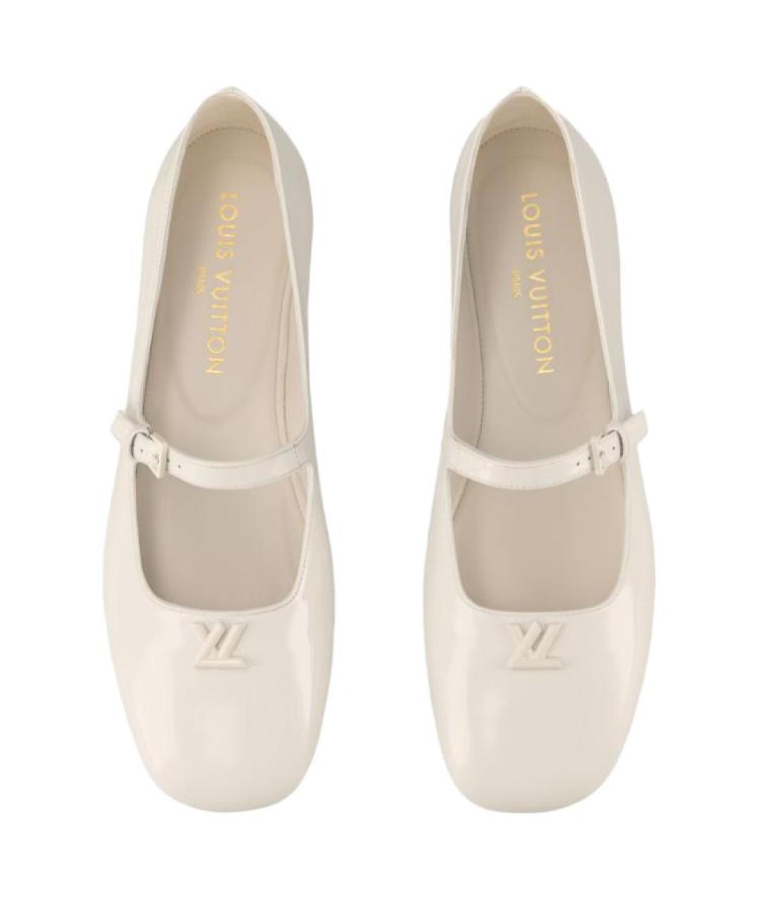 LOUIS VUITTON Белые туфли из лакированной кожи, фото 3