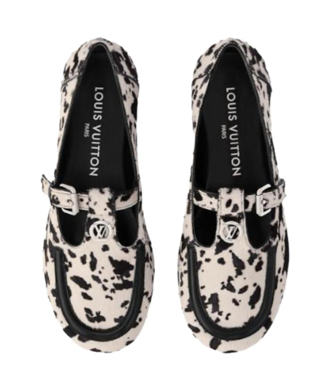 LOUIS VUITTON Белые кожаные туфли, фото 4