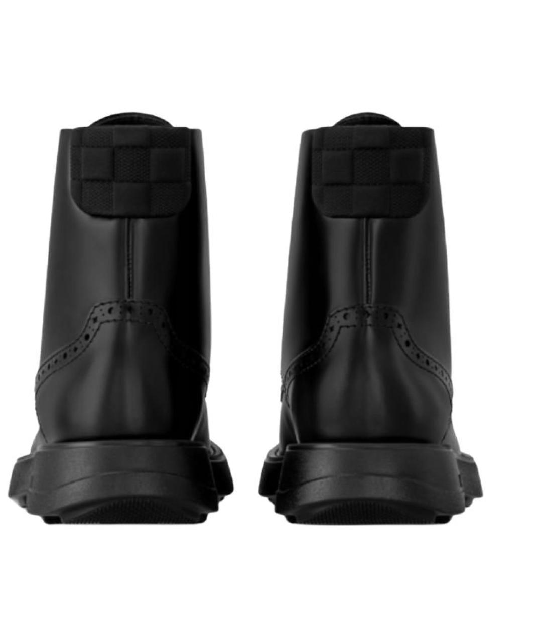 LOUIS VUITTON Черные кожаные высокие ботинки, фото 5