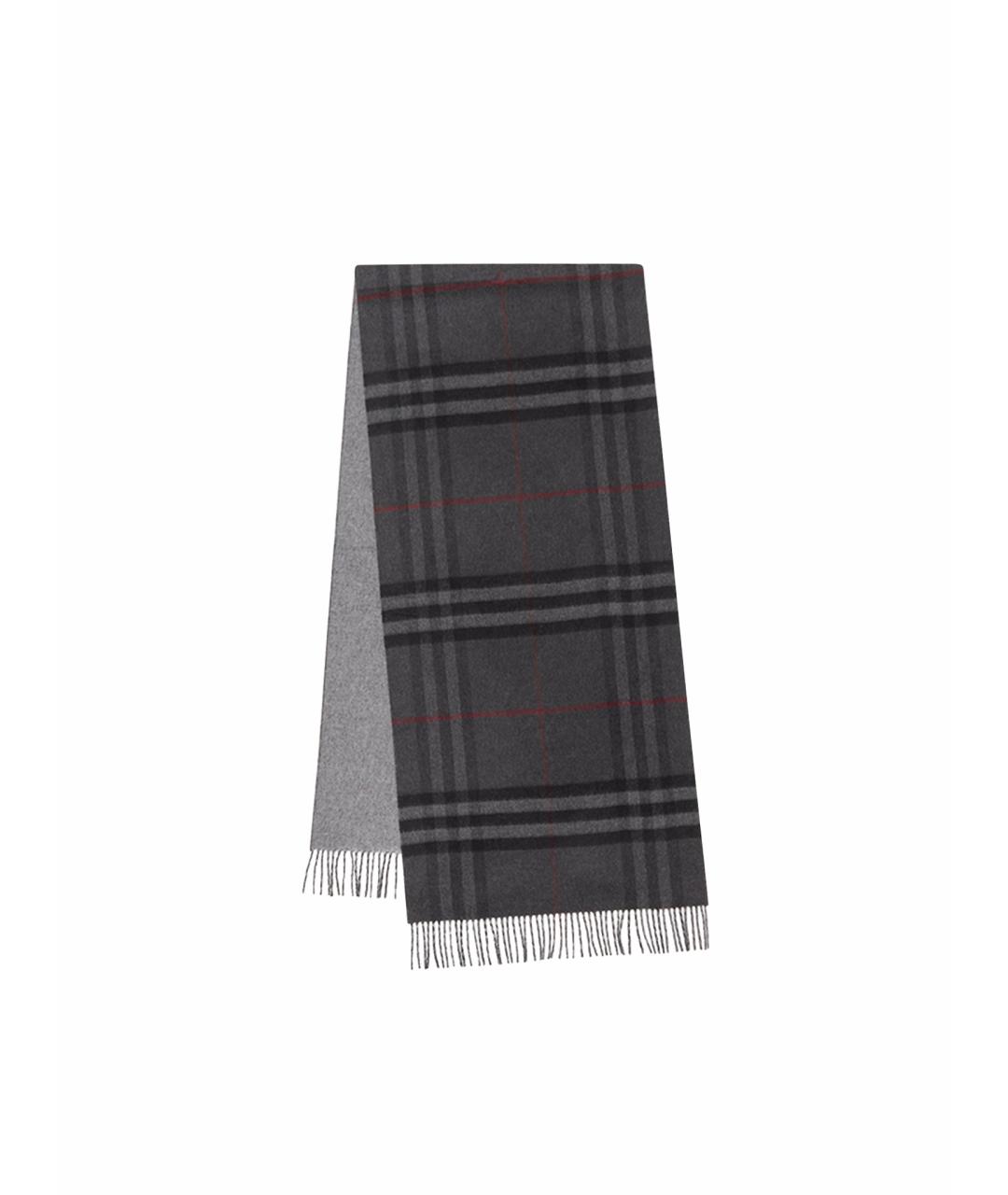 BURBERRY Серый кашемировый шарф, фото 1