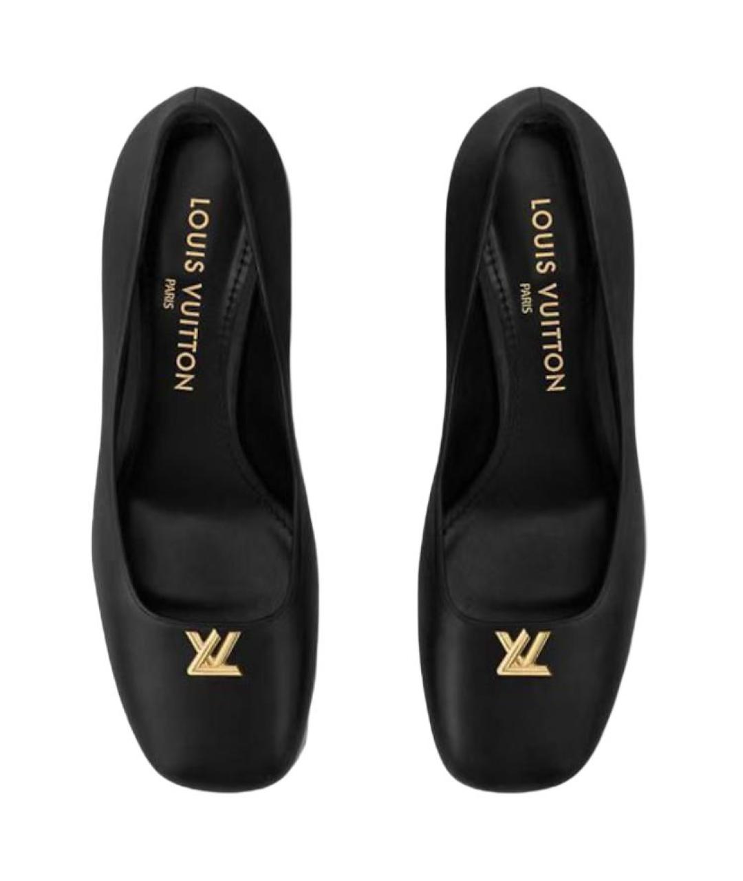 LOUIS VUITTON Черные кожаные туфли, фото 5