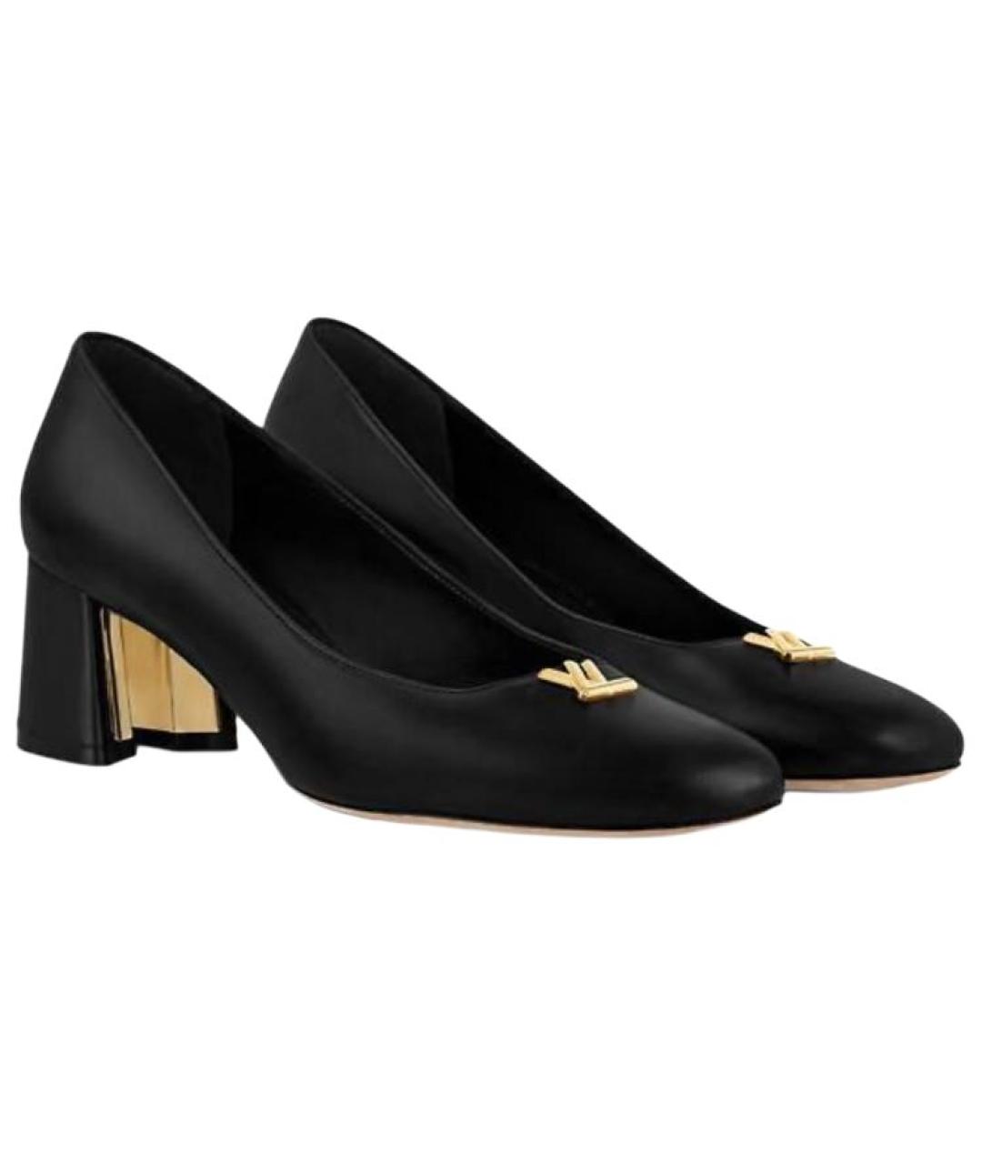 LOUIS VUITTON Черные кожаные туфли, фото 3