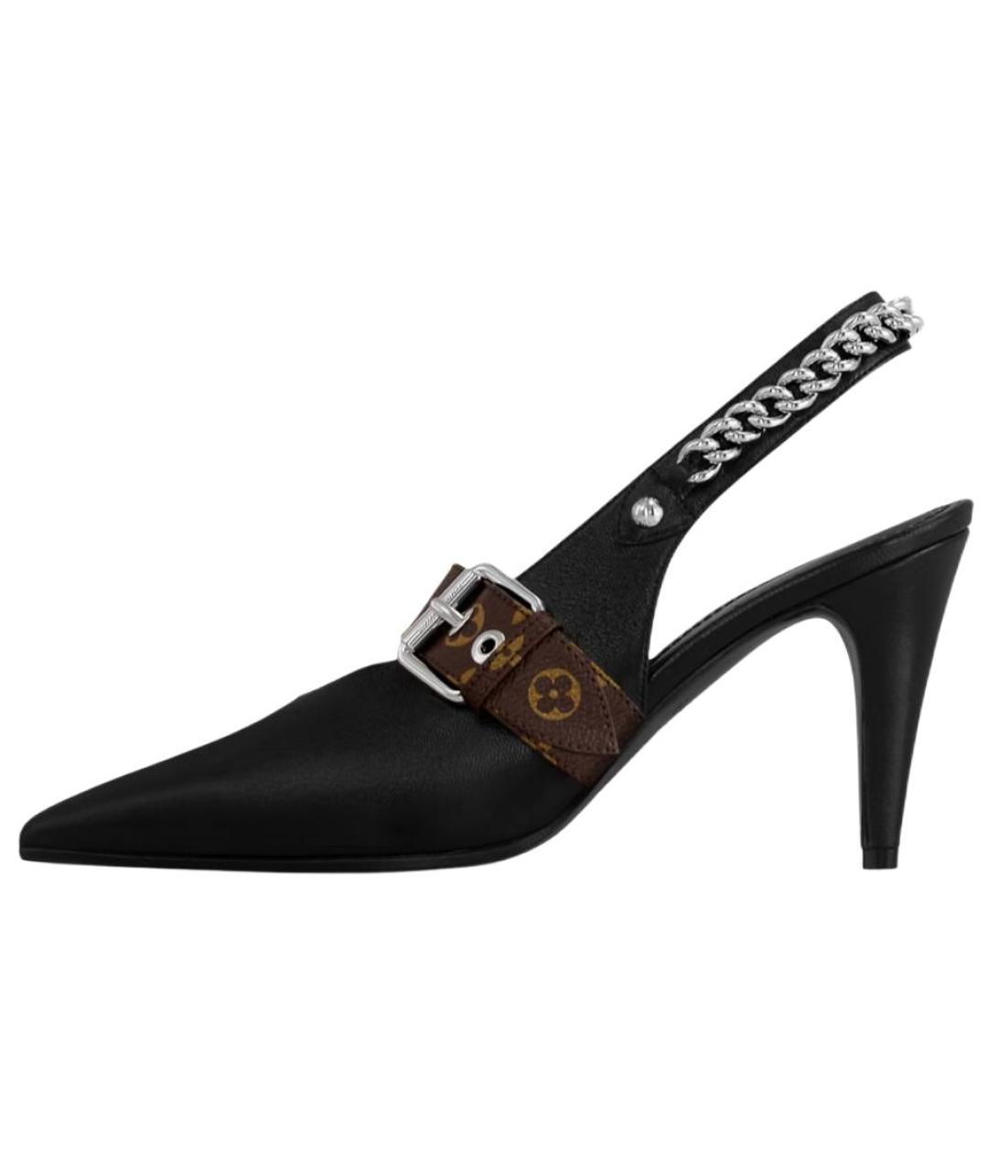 LOUIS VUITTON Черные кожаные туфли, фото 3