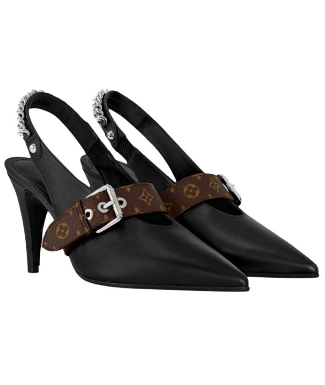 LOUIS VUITTON Черные кожаные туфли, фото 2