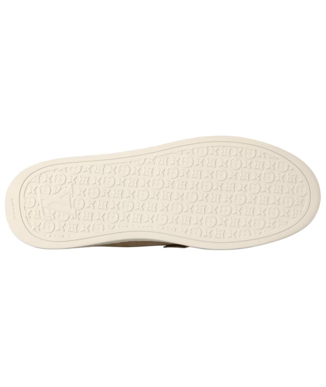 LOUIS VUITTON Бежевые кожаные лоферы, фото 6