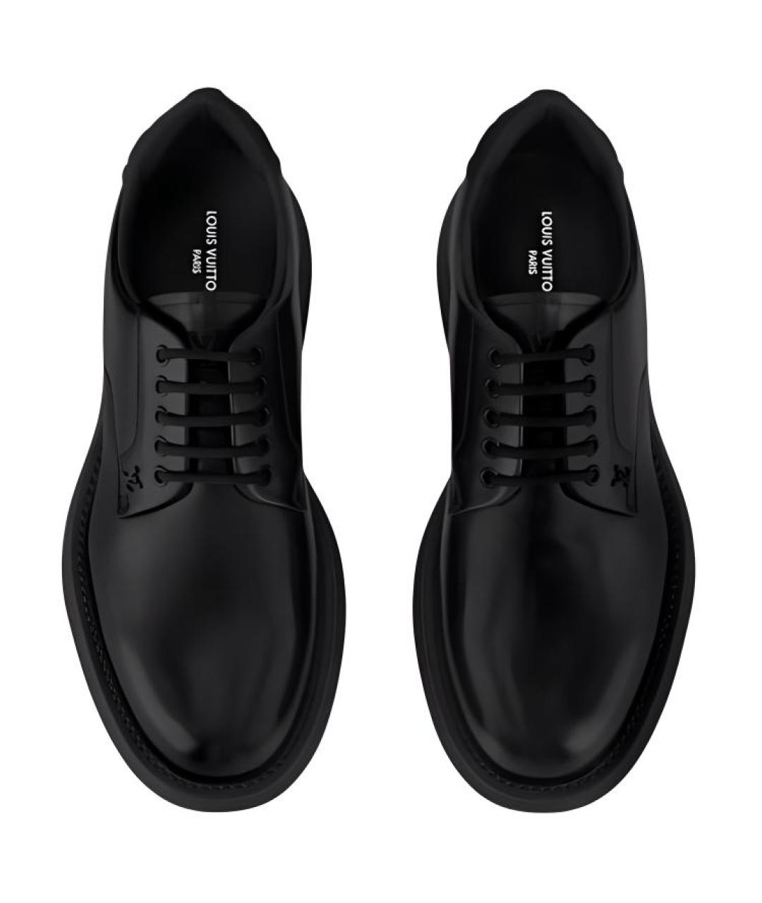 LOUIS VUITTON Черные кожаные низкие ботинки, фото 5